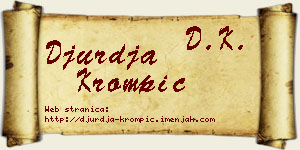 Đurđa Krompić vizit kartica